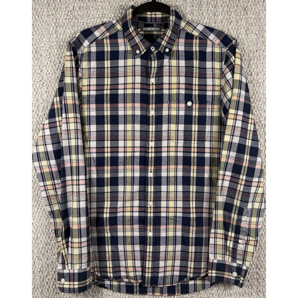 Michael Bastian Plaid Button Down Shirt Mens Small Preppy Ivy Check Cotton